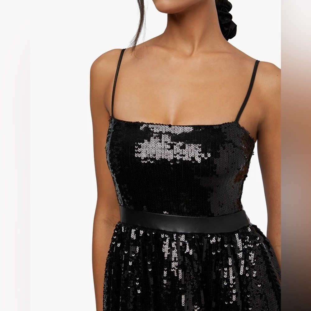WeWoreWhat Black Sequin Midi Dress in Size 2 - Picture 4 of 5